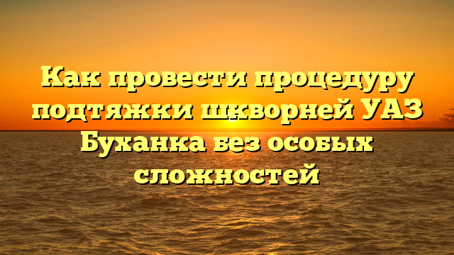 Как провести процедуру подтяжки шкворней УАЗ Буханка без особых сложностей